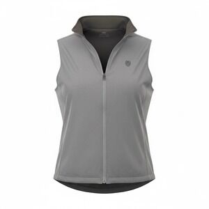 Peter Millar Crown Sport Men's Vest M Gray Full Zip Performance Golf Stretch